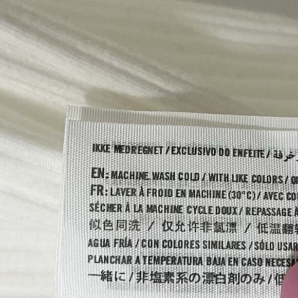 Abercrombie & Fitch Womens Thermal Henley Top Size L White Ribbed Neutral Y2K - Picture 6 of 6